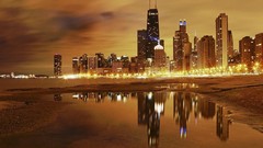 Night Chicago Metropolis USA illinois