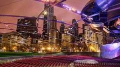 Night Chicago USA cityscapes