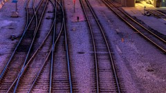 Night Chicago USA railroads