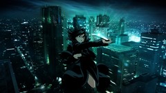 Night cities cityscapes black hair kara no kyoukai ryougi shiki 
