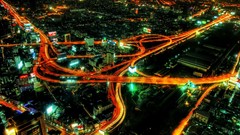 Night cities long exposure