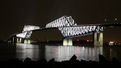 Night City Lights Bridges buildings cityscapes