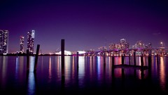 Night City Lights Miami skylines