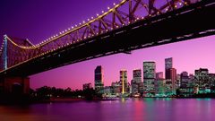 Night City lights water