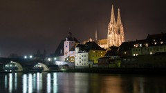 Night cityscapes cathedrals