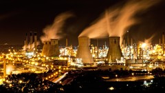 Night cityscapes industrial plants