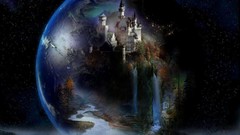 Night cityscapes outer space