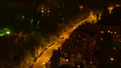 Night cityscapes tilt-shift