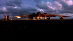 Night clouds Aircraft Stealth military bomber aviation air 
