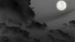Night clouds dark moon