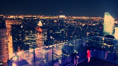 Night clouds lights cities skies