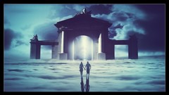 Night clouds love heaven gate skies solace