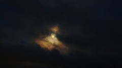 Night clouds moon