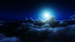 Night clouds moon skyscapes