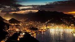 Night clouds Rio de Janeiro Brazil cityscapes