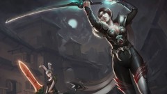 Night clouds Swords skies League of Legends video games riven 