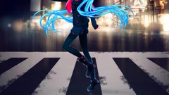 Night dark lights headphones roads Shorts reflections scarfs 