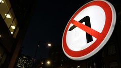 Night dark red sign London glow street Schild