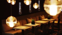 Night design bar interior