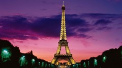 Night Eiffel Tower Paris France