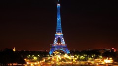 Night Eiffel Tower Paris France