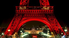Night Eiffel Tower Paris France new year Chinese