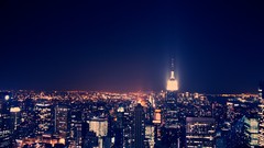 Night Empire State Building cities