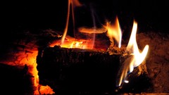 Night fire Wood