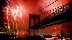 Night fireworks Bridges