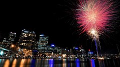 Night fireworks cityscapes
