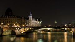 Night France Bridges cities rivers