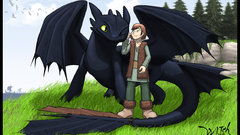 Night Fury colored just Hiccup had vvitch