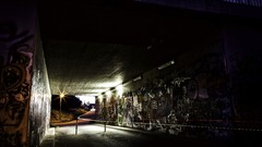 Night graffiti germany urban underpass