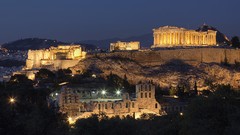 Night Greece athens acropolis parthenon