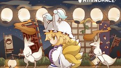 Night hats Chibi blondes yellow eyes touhou tails yakumo ran 
