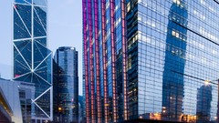 Night Hong Kong roads buildings urban cityscapes