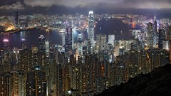 Night Hong Kong skylines