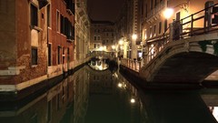 Night Italy venice canal