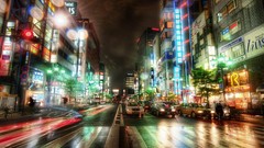Night Japan lighting Tokyo cities streets