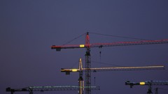 Night light Cranes Europe architecture cityscapes
