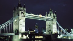 Night light Europe Britain Bridges architecture cityscapes