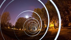 Night light tunnels time lapse