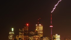 Night Lightning City Lights cityscapes CN Tower