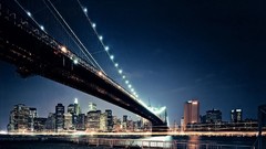 Night lights Bridges cities Thomas Birke
