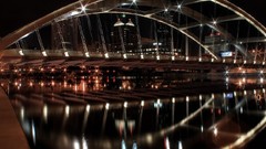 Night lights Bridges cityscapes