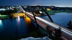 Night lights Bridges long exposure