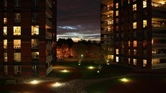 Night lights buildings