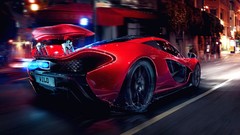 Night lights cars spoiler blurred cities sports cars concept 