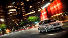 Night lights cars Subaru cities