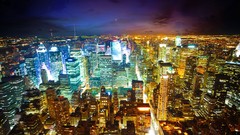 Night lights City Lights cityscapes new york city